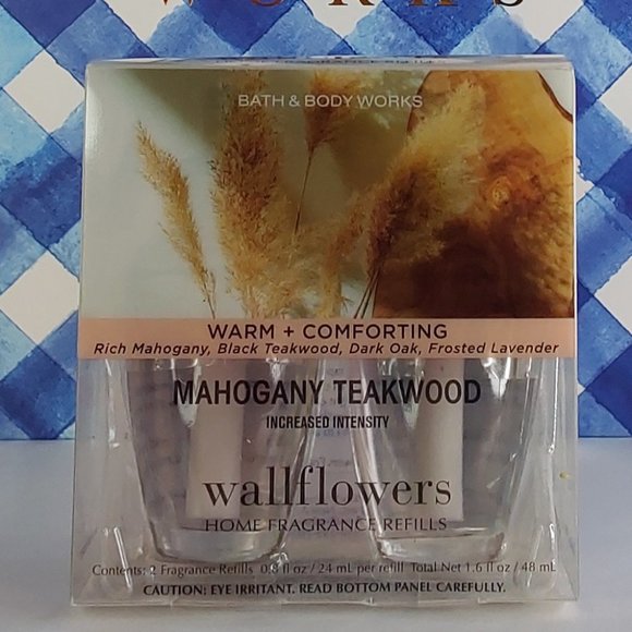 BATH & BODY WORKS 'MAHOGANY TEAKWOOD' WALLFLOWERS PLUG-IN REFILLS 2-PACK - Picture 11 of 16